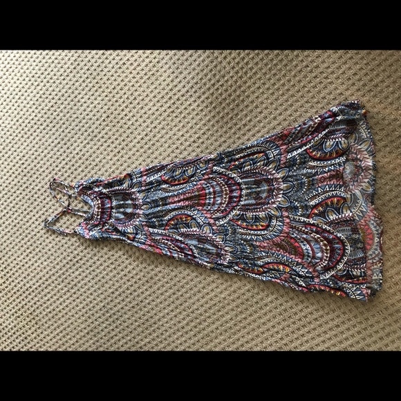 Places to be blue print maxi dress billabong Clearance